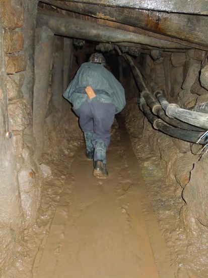 Kurz nach dem Betreten der Mine wurde es eng ...