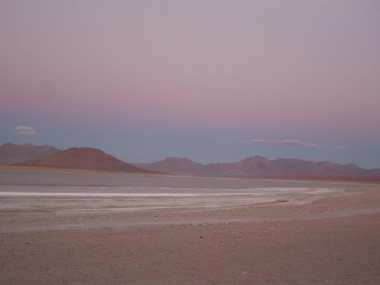 Sonnenuntergang über der Laguna Blanca