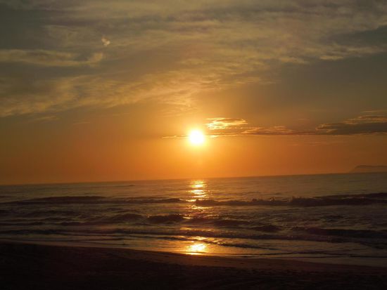 Auch die Sonne ist schon früh auf ...