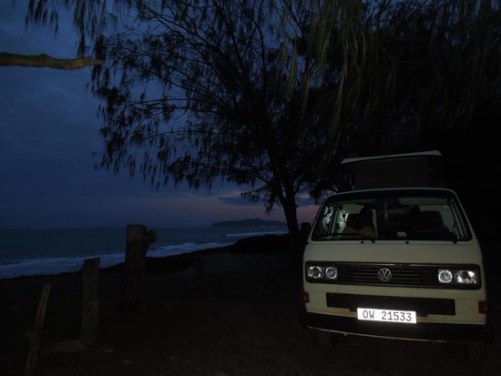 Unser Schlafplatz am Praia do Mozambique