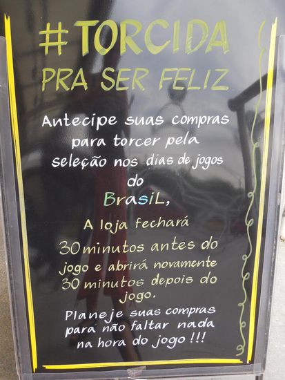 Die Laden-Öffnungszeiten werden dem WM-Spielplan angepasst, logisch!