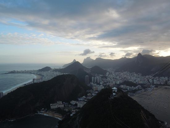 Blick vom Zuckerhut Richtung Copacabana