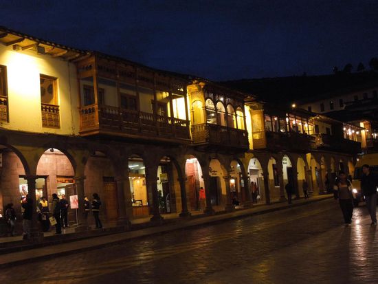 Abendstimmung Plaza de Armas