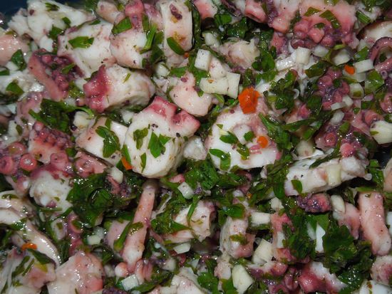 ein schmackhafter Pulposalat 