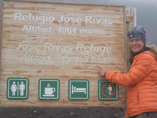 Vorbei am Refugio stapften wir weiter bergauf