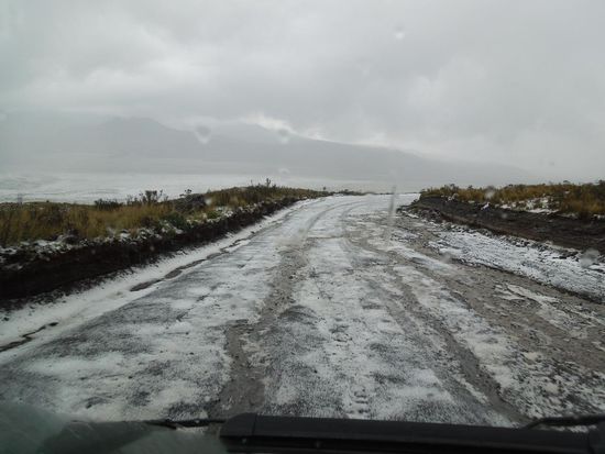 Hagelkörner zaubern im Nu eine Winterlandschaft.