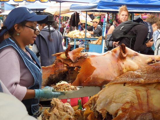 Mh, knuspriges Schwein zum Almuerzo 