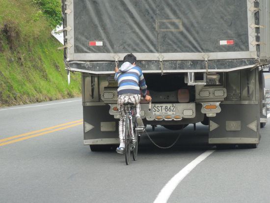 Kolumbianisches Bergaufradeln 