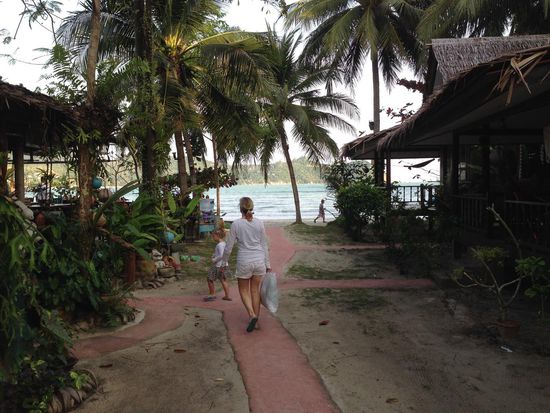 Weg vom Bungalow zum Strand in 20min 