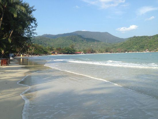 Unser Strand...wir sind das letzte Resort am Platz, dann kommt der Dschungel.