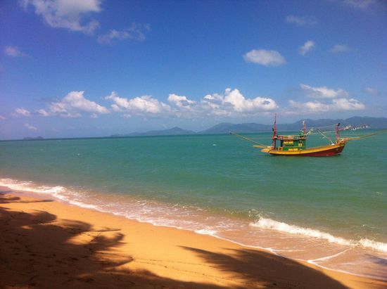 Ko Phangan im Hintergrund...