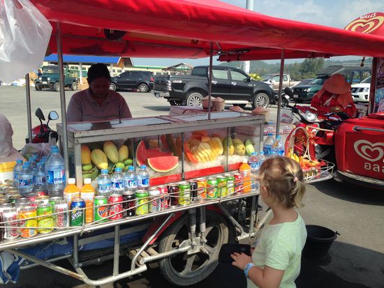Das leckere Obst und Essen jeden Tag.