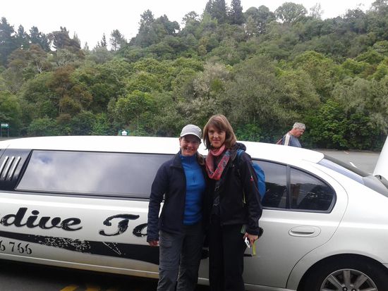 Ob dieses Lächeln authentisch ist...? Christine und ich auf dem Weg zum Sprung des Lebens.