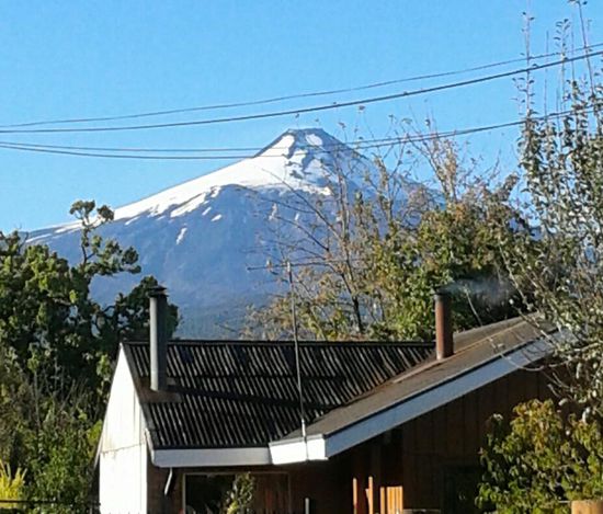 Ausblick vom Hostel auf den Vulkan Villarica. Wunderschön!
