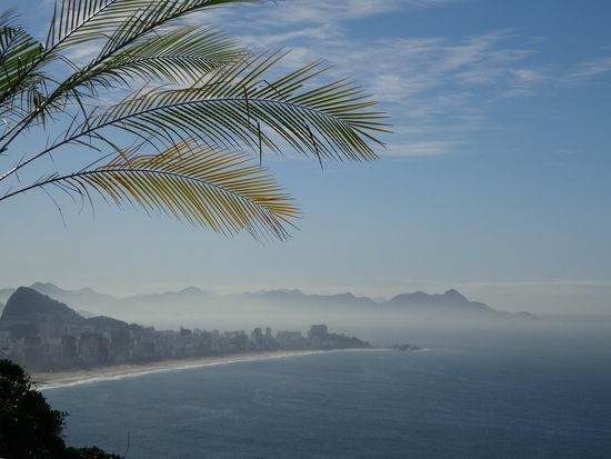 Blick vom Hostel auf Ipanema Beach