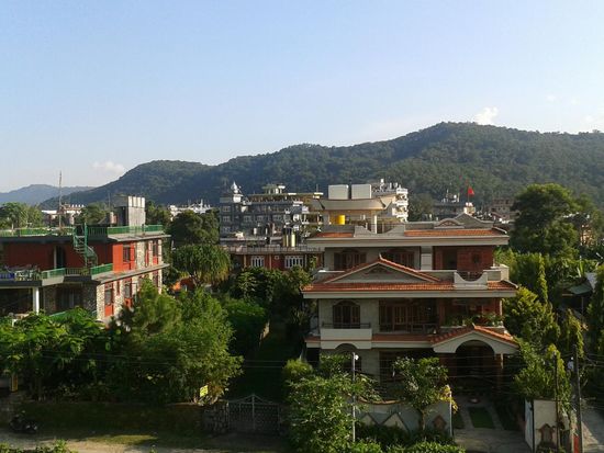 Blick vom Hotel auf die Stadt.
