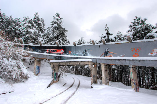Bobbahn der Olympischen Winterspiele von 1984 - damals war Sarajevo noch eine andere Stadt als heute.
