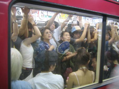 Die U-Bahn nach dem Feuerwerk...