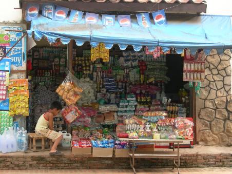 Geschaeftsleben in Luang Prabang