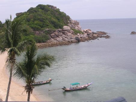 die bucht vor unserem bungalow auf koh tao