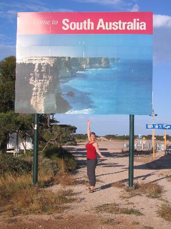 catha freut sich, denn wir sind nun in south australia!