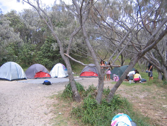 die zelte werden aufgeschlagen...