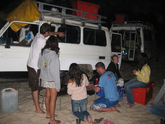 ... und das abendessen vorbereitet.