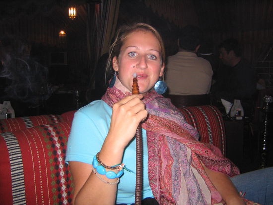 ... und haben genüsslich shisha geraucht