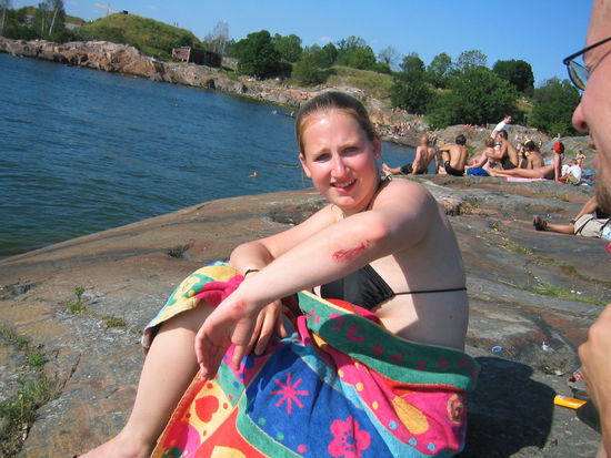 ...und der verunglückte Stunt vom Felsen...