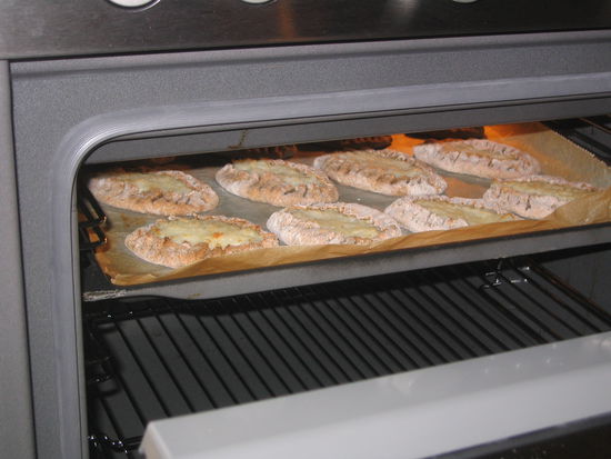 ... und ab in den Ofen!