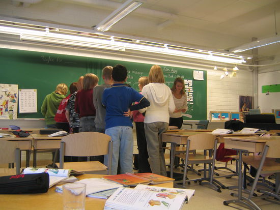 Und in meinem Deutschunterricht (auf schwedisch und deutsch) wird geackert (5. Klasse)