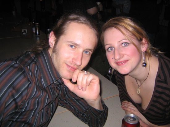 Ein netter Schwede des Luleå Theaters, der noch am Tisch sitzen bleibt...