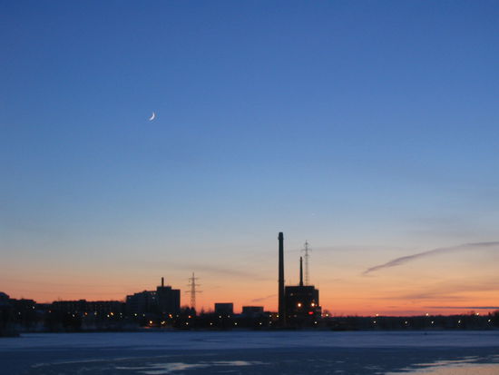 In Vaasa bricht die Nacht an