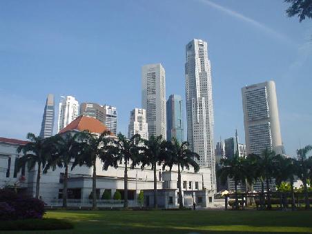 Blick auf das "Parliament of Singapore".
