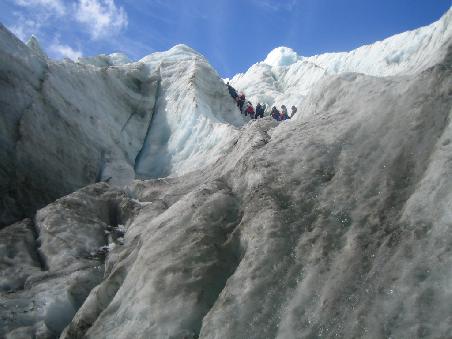 Rush Hour auf dem Franz Josef Gletscher