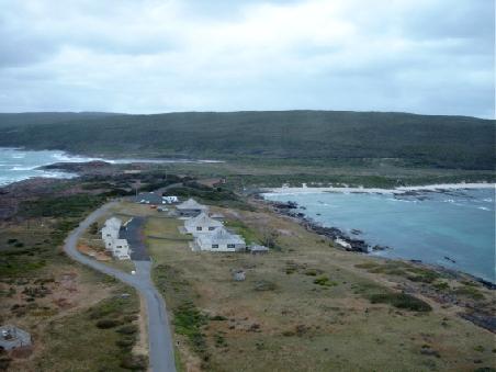 Blick vom 40 m hohen Leuchtturm von Augusta