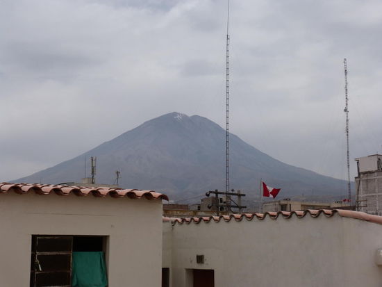 Blick auf den Misti von unserer Dachterrasse