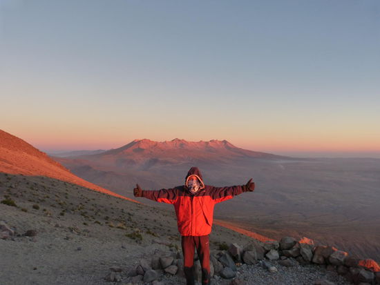 ich im Sonnenuntergang