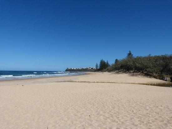 unser Strand in Colundra direkt neben dem Zeltplatz