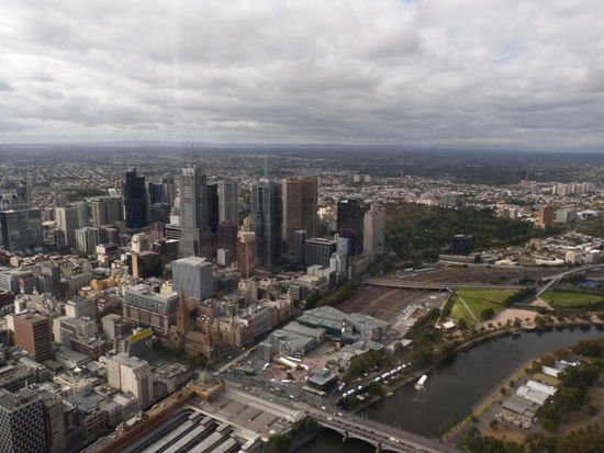 Blick auf die Innenstadt vom Eureka Tower