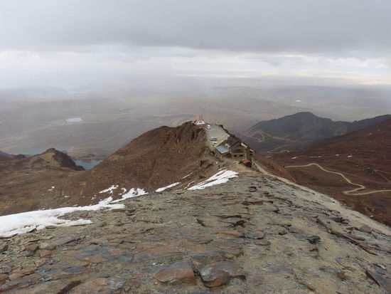 Unser Busparkplatz von oben