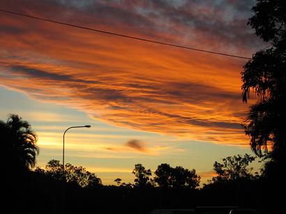 Sunset vor Dee's Haus! Sehr sehr schoen.