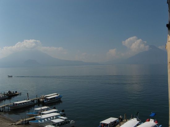 Der Blick beim Fruehstueck.