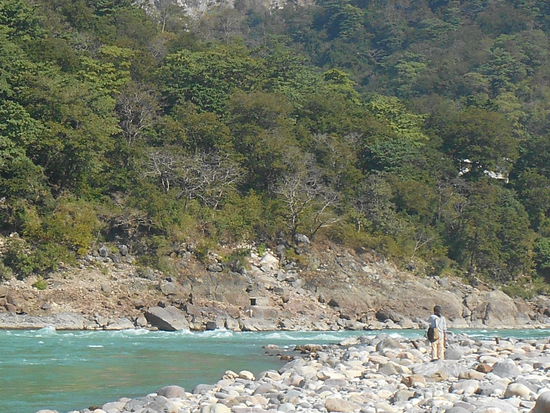 Der wilde Ganges - Unser Rafting musste noch warten, wird aber nachgeholt.