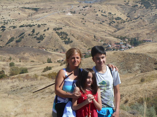 Blick von oben auf unser Dorf