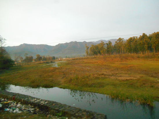 Allerdings sieht man auch hier Müll am Strassenrand.