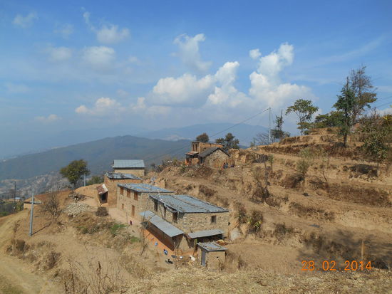 Einzelne Höfe auf den angelegten Stufen