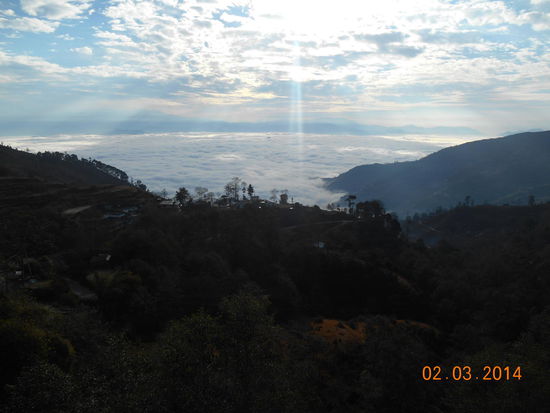 Blick von unserer Terrasse auf eine Wolke