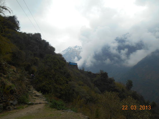 Tief hängende Wolken