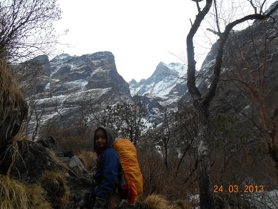 Und wieder bergauf - sehr beschwerlich heute